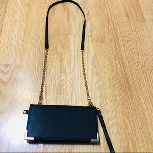 Black clutch chain wallet
